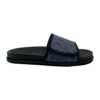 BB Pattern Velcro Leather Slides - Navy - B.B. Simon®