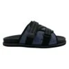 BB Pattern Strapped Slides - Navy - B.B. Simon®