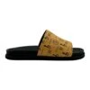 BB Pattern Leather Slides - Butterscotch - B.B. Simon®