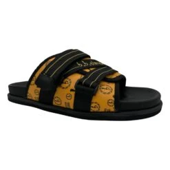 BB Pattern Strapped Slides - Butterscotch - B.B. Simon® -B.B Simon pixelcut 47