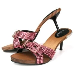 BB Simon Rose Swarovski Crystal Rhinestone Womens Shoes Pumps Heels