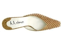 BB Simon Swarovski Crystal Camel Brown Pumps Womens Shoes Heels -B.B Simon products bbsimon shoes 7463 camel st swarovski studded pumps IMG 9596