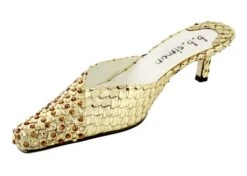 BB Simon Swarovski Crystal Rhinestone Bling Womens Shoes Heels Pumps -B.B Simon products bbsimon shoes 7463 gold lct lst womens swarovski shoes IMG 9583