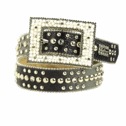 Bb Simon Swarovski Crystals Italian Leather Belts Made In USA-2566-J18 Dollie