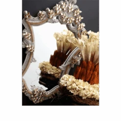 BB Simon Gold Crystal Bling Home Mirror -B.B Simon products m 200 gold clear bb simon gold swarovski crystal mirror 8 1
