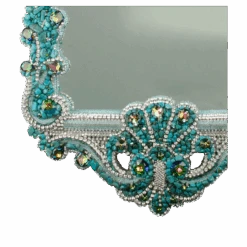 BB Simon Designer Sparkling Turquoise Bling Mirror -B.B Simon products m 305 bb simon full length turquoise bling mirror 4 1