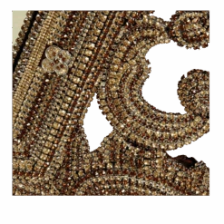 BB Simon Gold Swarovski Rectangle Mirror -B.B Simon products m 506 gold bb simon gold rectangle wall mirror 4 1