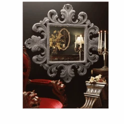 BB Simon Designer Ornate Diamond Mirror -B.B Simon products m 518 clear bb simon unique crystal mirror 5 1