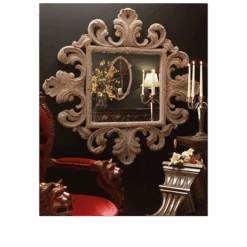 BB Simon Stunning Decorative Diamond Mirror -B.B Simon products m 518 gold bb simon gold diamond framed mirror 3 1