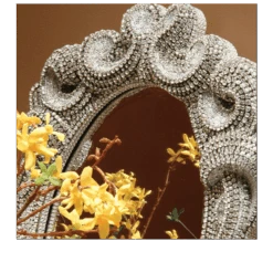 BB Simon Crystal Ornate Wall Mirror -B.B Simon products m 519 bb simon elegant swarovski mirror 4 1