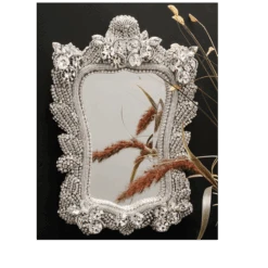 BB Simon Sparkling Princess Mirror -B.B Simon products m 524 bb white princess frame crystal mirror 4 1
