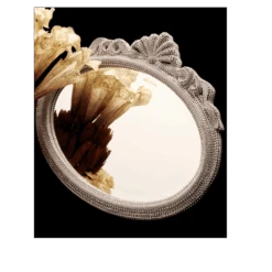 BB Simon Wide Crystal Swarovski Mirror -B.B Simon products m 530 bb simon wide round crystal mirror 4 1