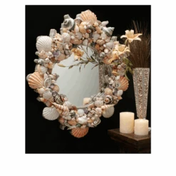 BB Simon Decorate Jeweled Mirror -B.B Simon products m 533 bb simon gold round diamond mirror 4 1