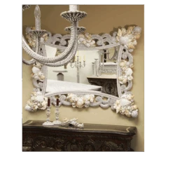 BB Simon Decor Wall Art Diamond Mirror -B.B Simon products m 539 bb simon wide crystal mirror 5 1