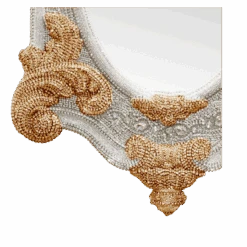 BB Simon Wide Large Wall Art Mirror -B.B Simon products m 542 bb simon unique designer diamond mirror 3 1