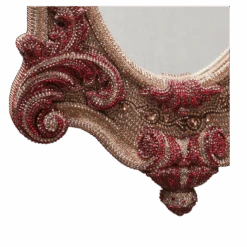BB Simon Red Diamond Wall Mirror -B.B Simon products m 543 bb simon red rose bling mirror 3 1