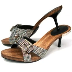BB Simon Swarovski Rhinestone Crystal Womens Shoes Heels Pumps