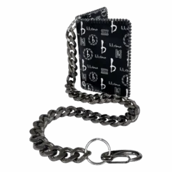Chain Wallet - Black Bb Pattern - B.B. Simon®
