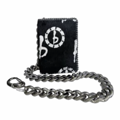 Chain Wallet - Black Pony Hair Bb Pattern - B.B. Simon®