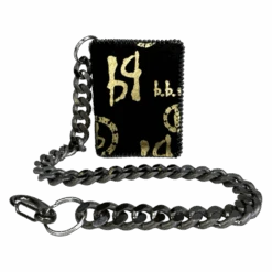 Chain Wallet - Black Pony Hair Bb Pattern/Gold - B.B. Simon®