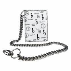 Chain Wallet - White Bb Pattern - B.B. Simon®